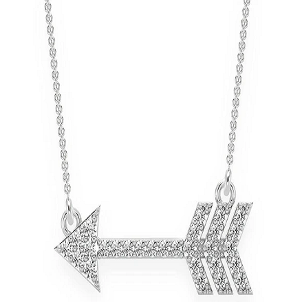 Diamonds Arrow Cupid Necklace for Women  customdiamjewel   