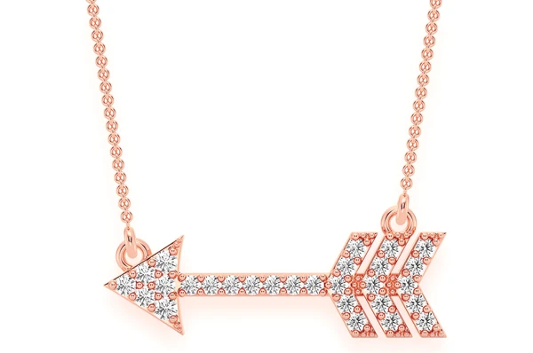 Diamonds Arrow Cupid Necklace for Women  customdiamjewel   