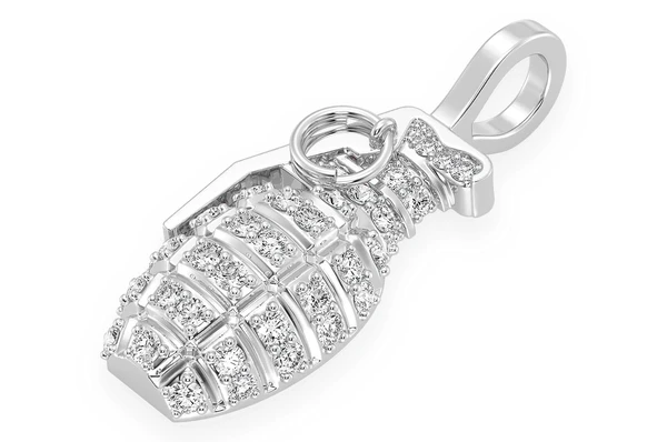 0.40CTW Diamond Grenade Pendant  customdiamjewel   