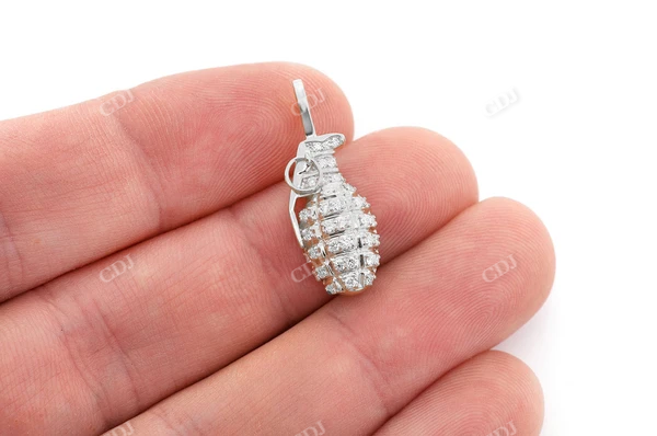 0.40CTW Diamond Grenade Pendant  customdiamjewel   