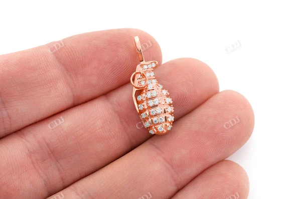 0.40CTW Diamond Grenade Pendant  customdiamjewel   