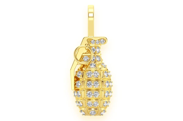 0.40CTW Diamond Grenade Pendant  customdiamjewel   