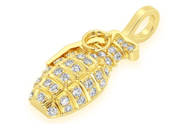 0.40CTW Diamond Grenade Pendant  customdiamjewel   