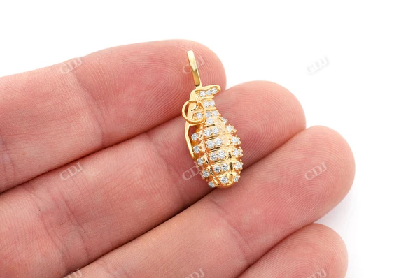 0.40CTW Diamond Grenade Pendant  customdiamjewel   