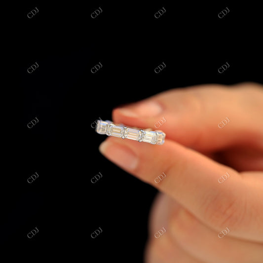 3.00CTW Emerald Cut Lab Grown Diamond Wedding Band  customdiamjewel   