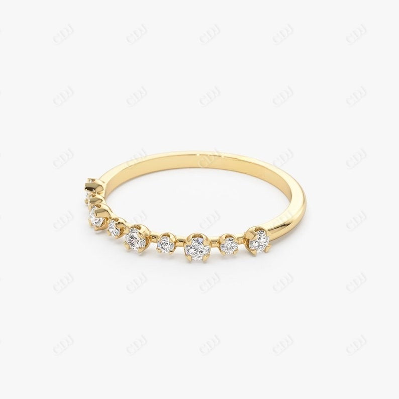 0.18CTW Dainty Lab Grown Diamond Wedding Band  customdiamjewel   