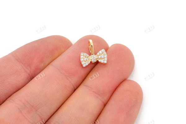 0.20CTW Diamond Mini Bowtie Pendant  customdiamjewel   