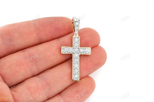 0.25CTW Diamond Cross Pendant  customdiamjewel   