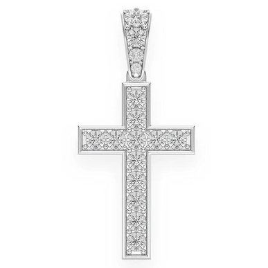 0.25CTW Diamond Cross Pendant  customdiamjewel   