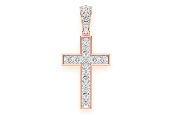 0.25CTW Diamond Cross Pendant  customdiamjewel   