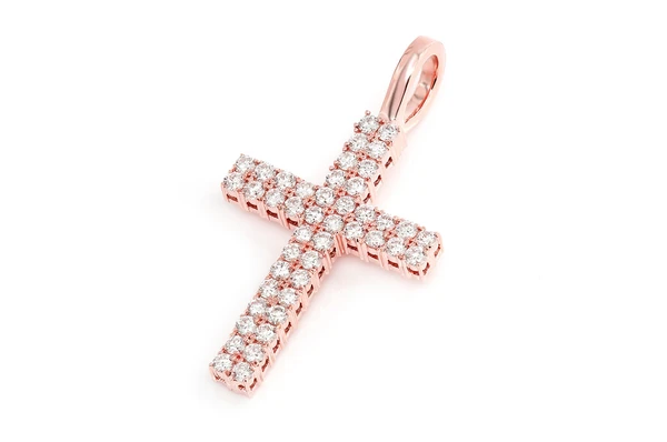 0.80CTW Two Row Cross Pendant  customdiamjewel   