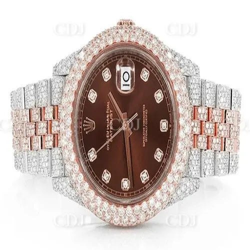 Rolex Two Tone Full Diamond Men's Watch (16.33CTW)  customdiamjewel   