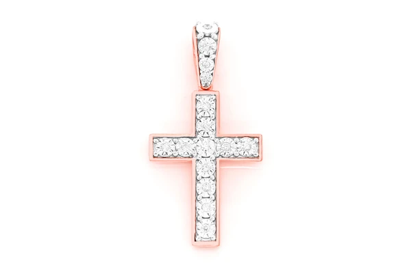 0.15CTW Diamond Minimalist Cross Pendant  customdiamjewel   