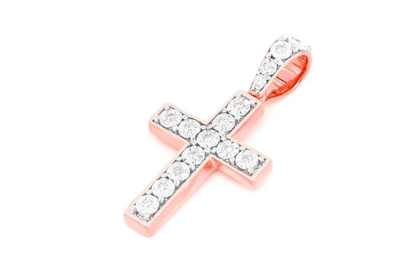 0.15CTW Diamond Minimalist Cross Pendant  customdiamjewel   