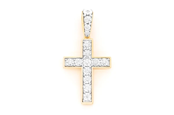 0.15CTW Diamond Minimalist Cross Pendant  customdiamjewel   