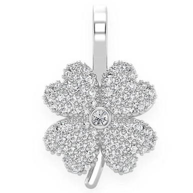 0.35CTW Cluster Four Leaf Clover Pendant  customdiamjewel   