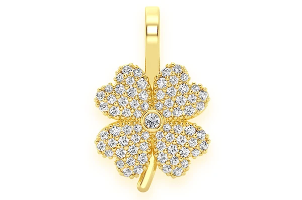 0.35CTW Cluster Four Leaf Clover Pendant  customdiamjewel   