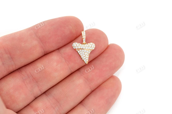 0.60CTW Single Shark Tooth Pendant  customdiamjewel   