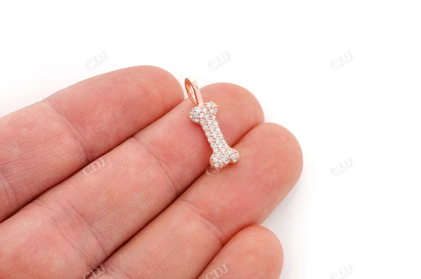 0.35CTW Diamond Dog Bone Pendant  customdiamjewel   