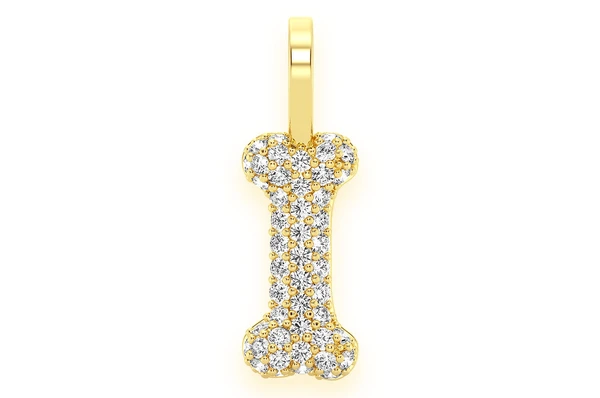 0.35CTW Diamond Dog Bone Pendant  customdiamjewel   