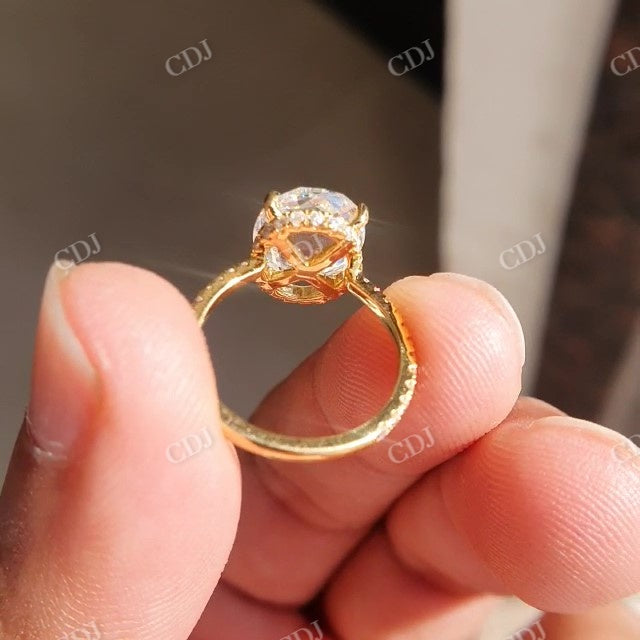 Antique Oval Portrait Cut Moissanite Engagement Ring  customdiamjewel   