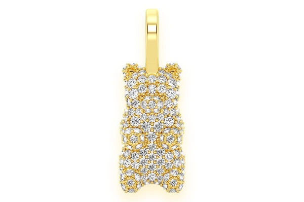 0.66CTW Diamond Gummy Bear Pendant  customdiamjewel   