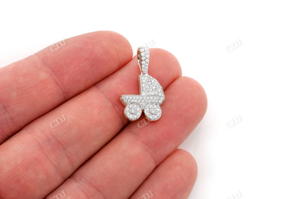 0.66CTW Baby Stroller Pendant  customdiamjewel   