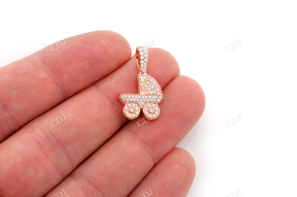 0.66CTW Baby Stroller Pendant  customdiamjewel   