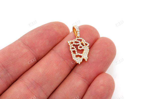 0.33CTW Mini Jesus Silhouette Pendant  customdiamjewel   