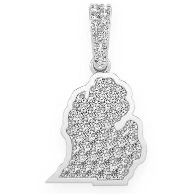 0.33CTW Michigan State Diamond Pendant  customdiamjewel   