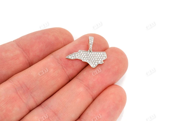 0.33CTW Diamond North Carolina State Pendant  customdiamjewel   