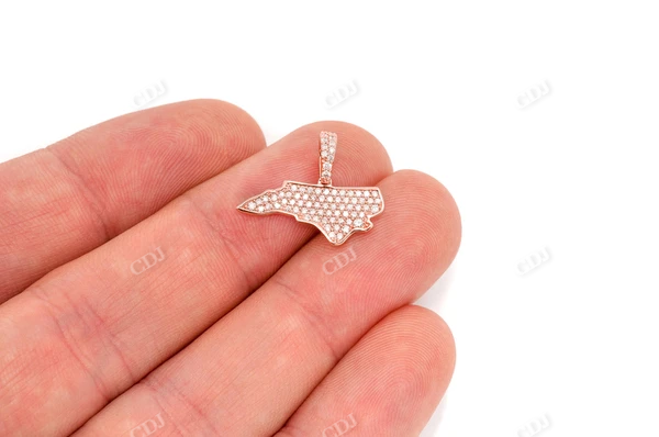 0.33CTW Diamond North Carolina State Pendant  customdiamjewel   