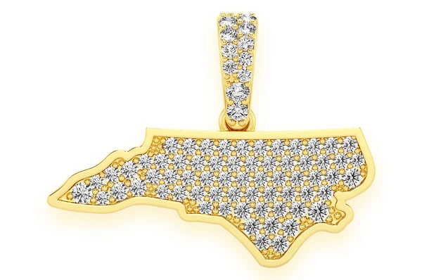 0.33CTW Diamond North Carolina State Pendant  customdiamjewel   