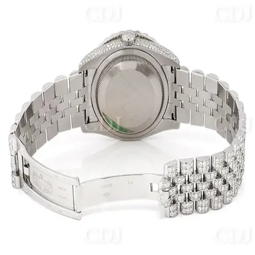 Hip Hop Round Diamond Stainless Steel Rolex Watch (16.23CTW )  customdiamjewel   