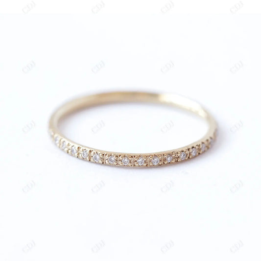 Lab Grown Diamond Eternity Wedding Band  customdiamjewel 10KT Yellow Gold VVS-EF