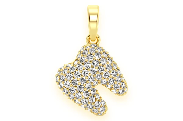 Classic 0.50CTW Tooth Diamond Pendant  customdiamjewel   