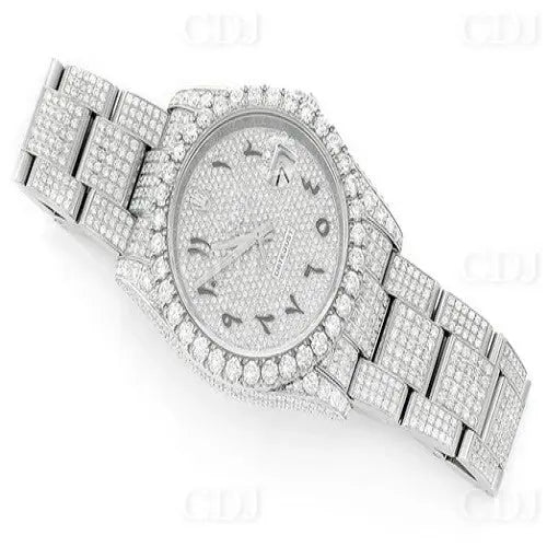 36MM Stainless Steel High Quality Rolex Diamond Watch(16.15CTW)  customdiamjewel   