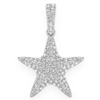 0.50CTW Starfish Diamond Pendant  customdiamjewel   