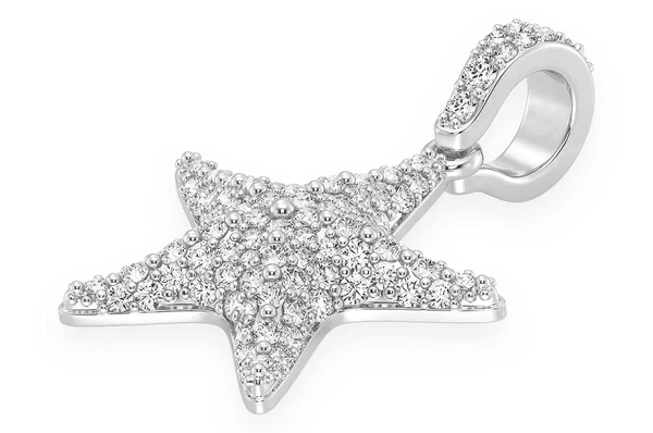 0.50CTW Starfish Diamond Pendant  customdiamjewel   