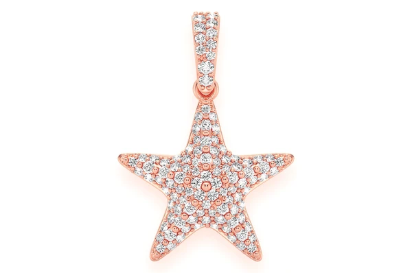 0.50CTW Starfish Diamond Pendant  customdiamjewel   