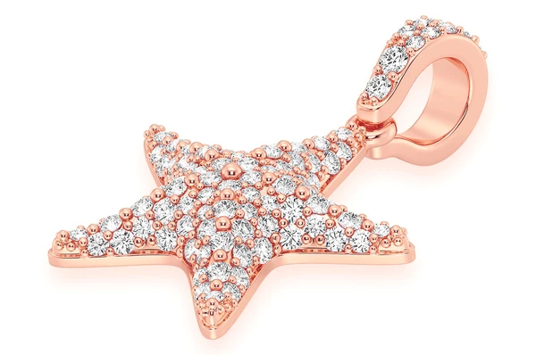 0.50CTW Starfish Diamond Pendant  customdiamjewel   