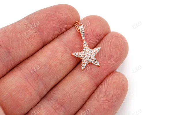 0.50CTW Starfish Diamond Pendant  customdiamjewel   