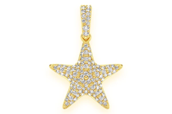 0.50CTW Starfish Diamond Pendant  customdiamjewel   