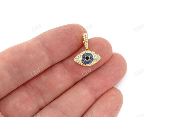 0.50CTW Alternative Diamond Evil Eye Bubbly Pendant  customdiamjewel   