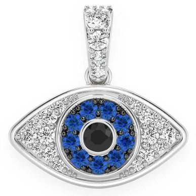 0.50CTW Alternative Diamond Evil Eye Bubbly Pendant  customdiamjewel   