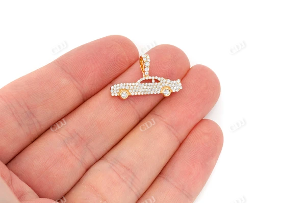 0.60CTW Muscle Car Bezel Wheels Pendant  customdiamjewel   