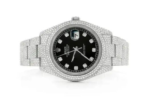 Luxury Fashion 41MM Stainless Steel Diamond Watch(15.48CTW)  customdiamjewel   