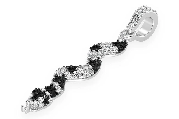 0.60CTW Alternative Diamond Snake Pendant  customdiamjewel   