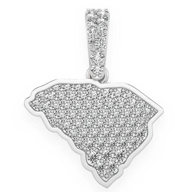 0.33CTW Diamond South Carolina State Pendant  customdiamjewel   