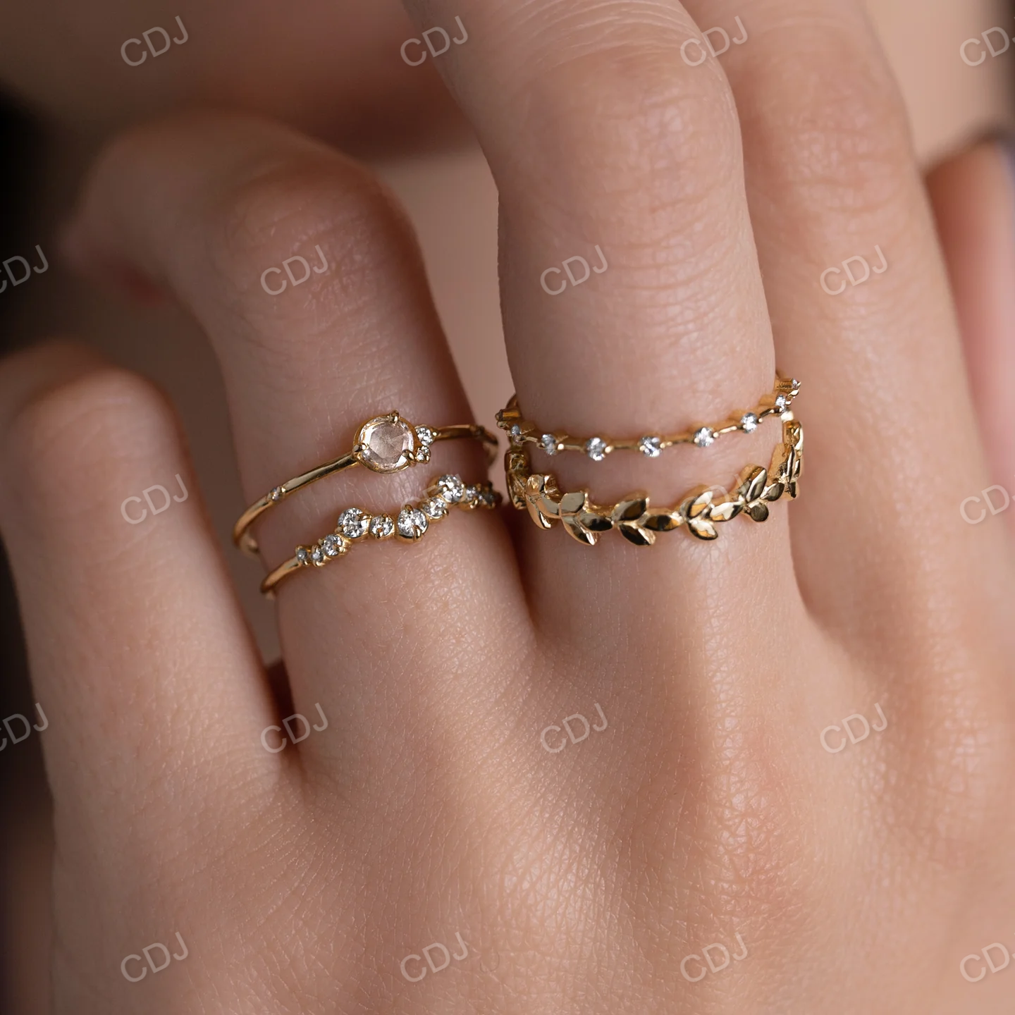 0.17CTW Gold Setting Natural Diamond Wedding Band  customdiamjewel   